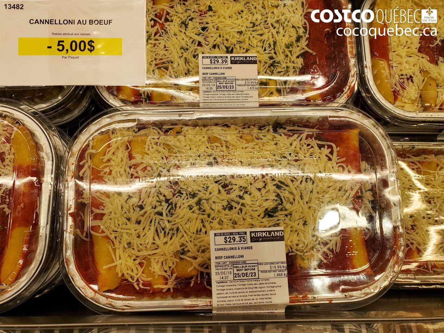 13482 CANNELONI AU BOEUF ($5.00 INSTANT SAVINGS) $0.00