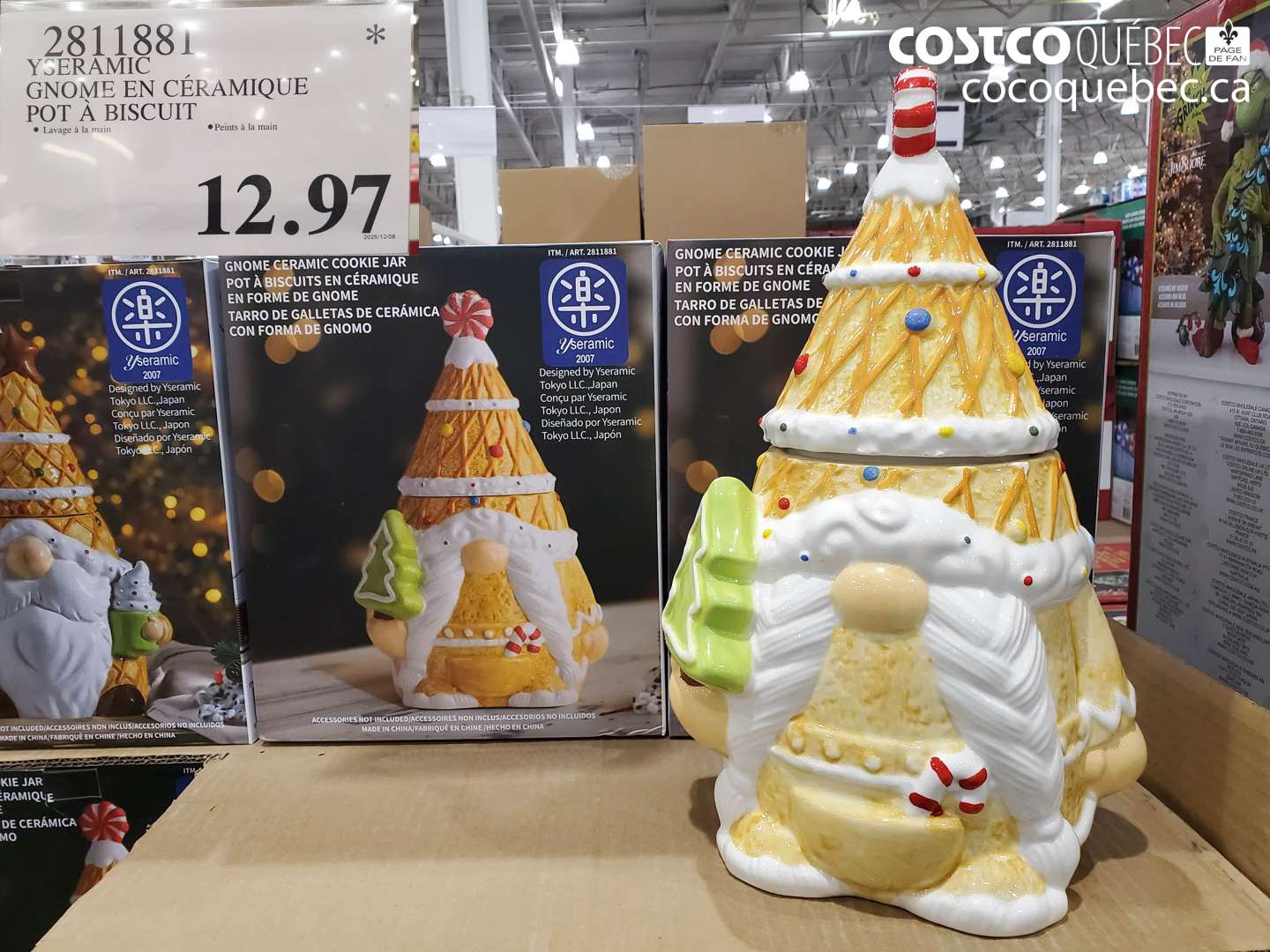 2811881 CERAMIC GNOME EN CÉRAMIQUE POT À BISCUIT (EXPIRES ON 2025-12-08) $12.97