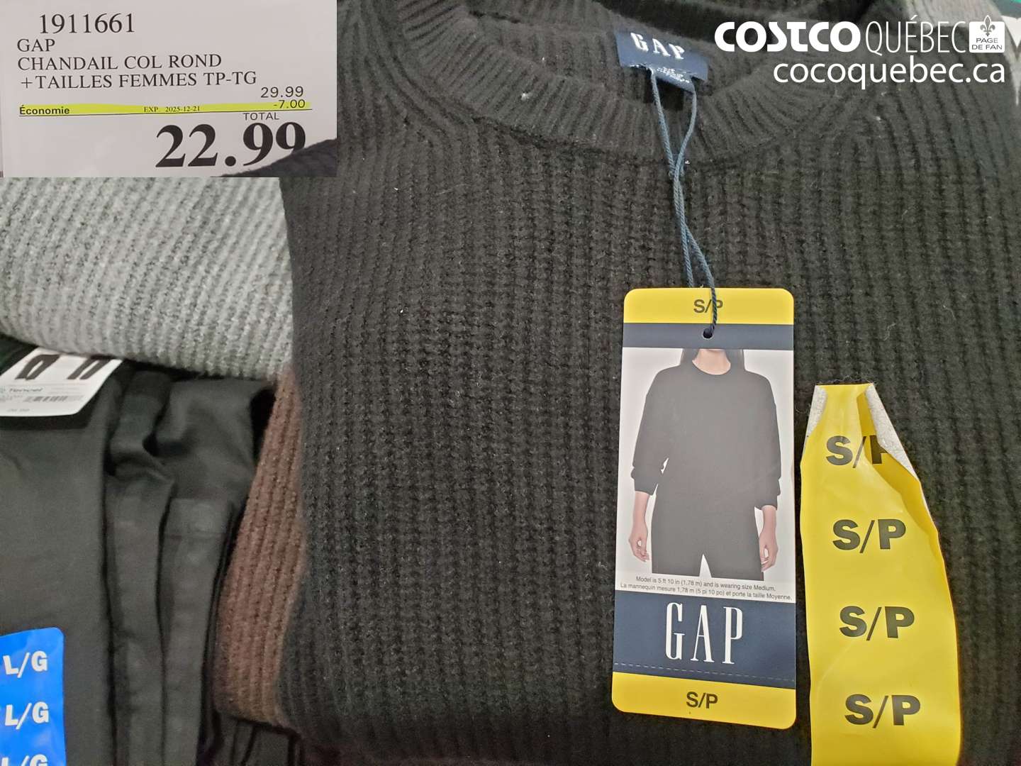 1911661 CHANDAIL COL ROND + TAILLES FEMMES TP-TG ($7.00 INSTANT SAVINGS EXPIRES ON 2025-12-21) $22.99