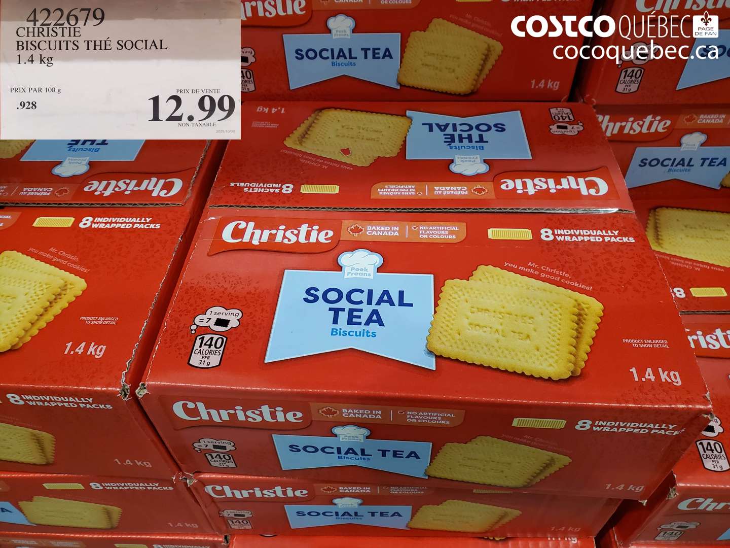 422679 CHRISTIE BISCUITS THÉ SOCIAL 1.4 kg $12.99