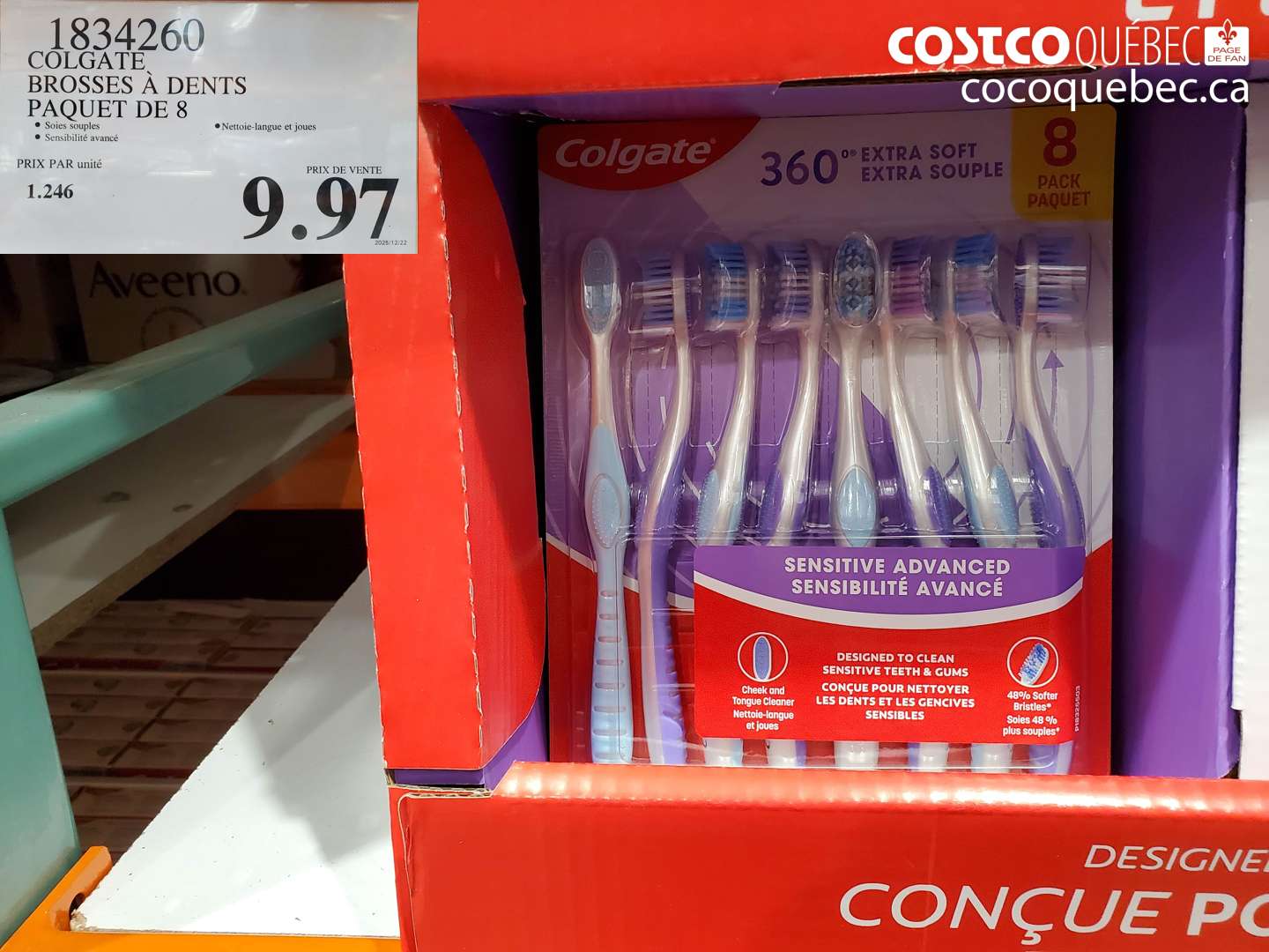 1834260 COLGATE BROSSES A DENTS PAQUET DE 8 $9.97