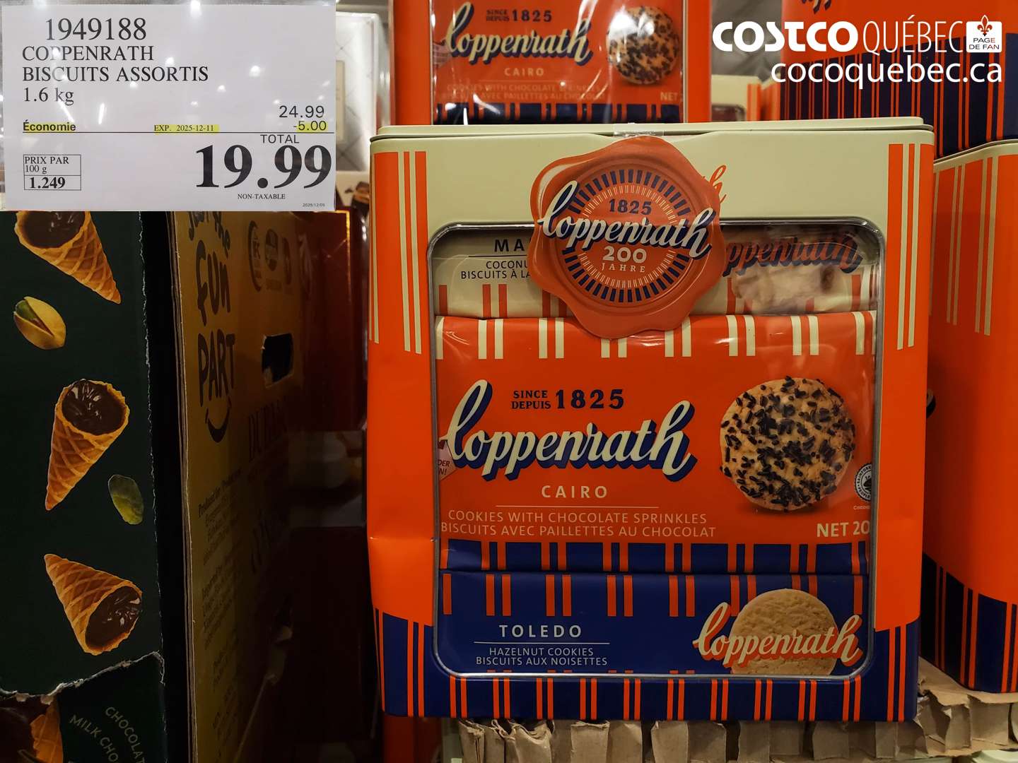 1949188 COPPENRATH BISCUITS ASSORTIS 1.6 kg (EXPIRES ON 2025-12-11) $19.99