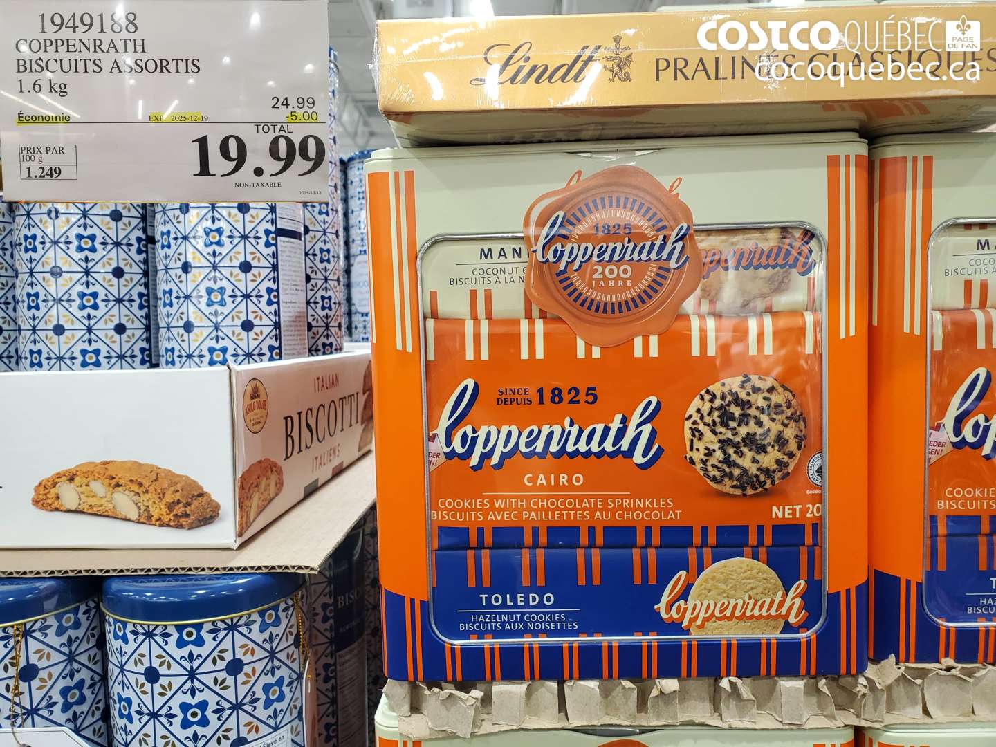 1949188 COPPENRATH BISCUITS ASSORTIS 1.6 kg ($5.00 INSTANT SAVINGS EXPIRES ON 2025-12-19) $19.99