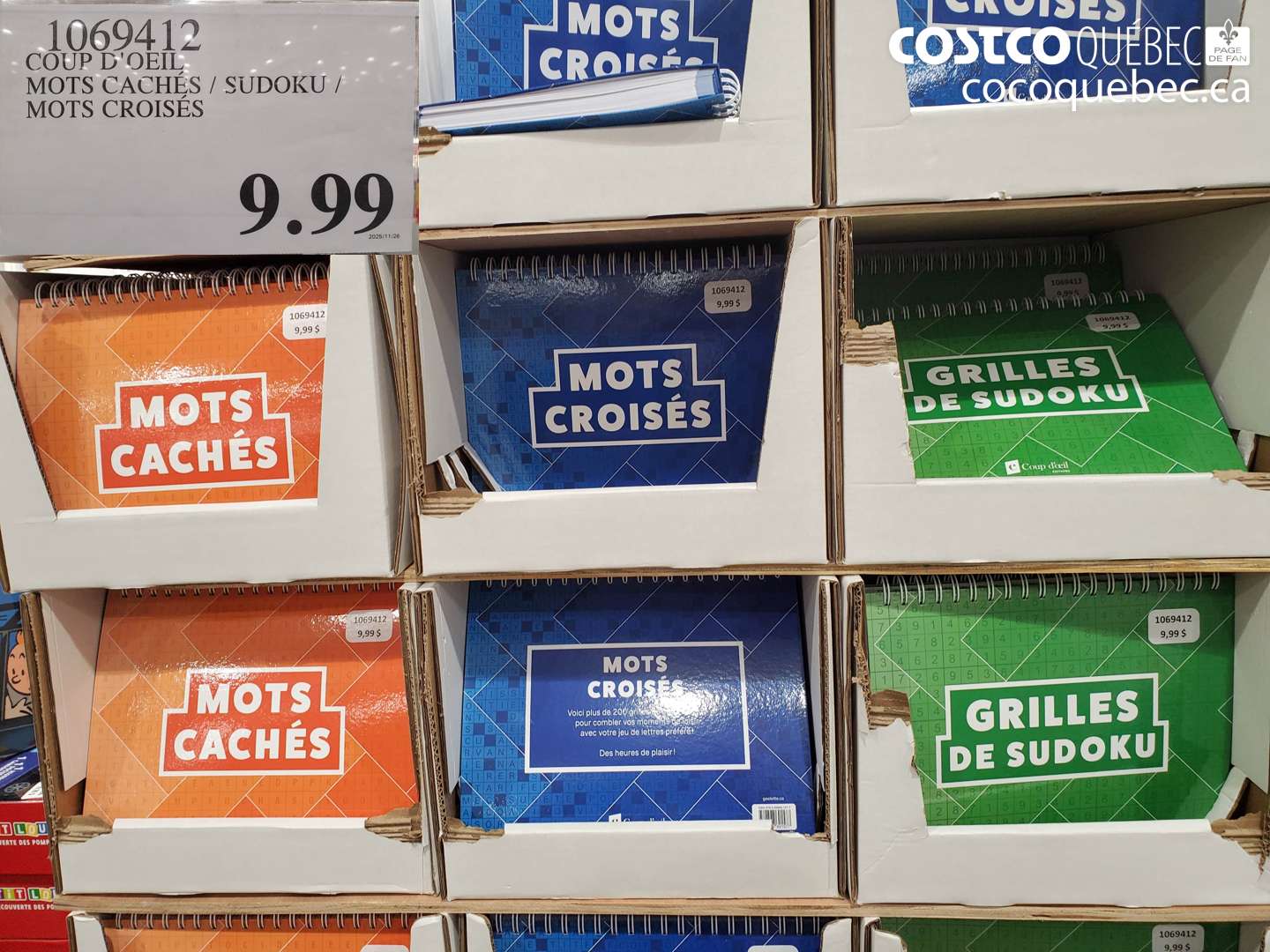 1069412 COUP D'OEIL MOTS CACHÉS / SUDOKU / MOTS CROISÉS $9.99