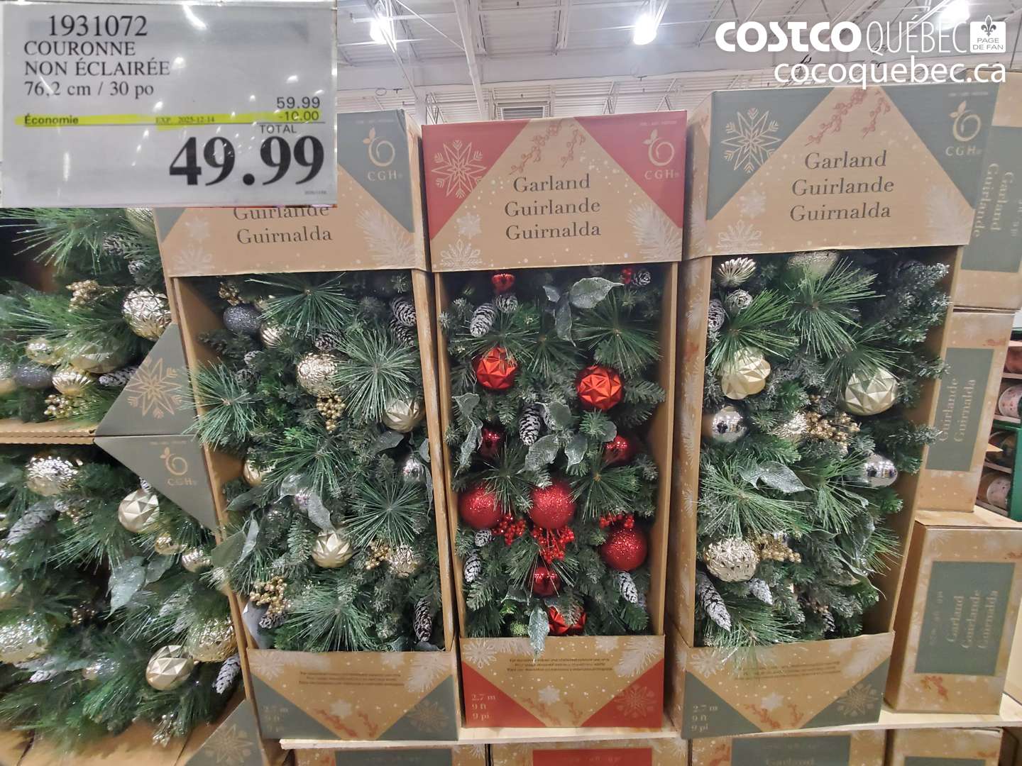 1931072 COURONNE NON ÉCLAIRÉE 76,2 cm / 30 po (EXPIRES ON 2023-12-14) $49.99