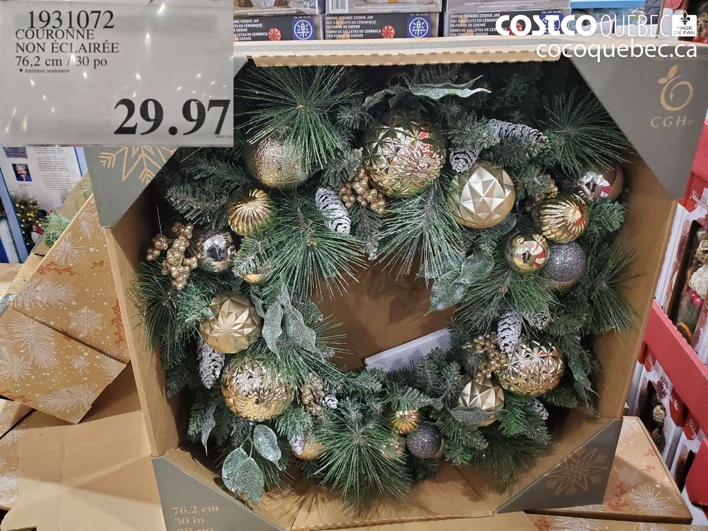 1931072 COURONNE NON ÉCLAIRÉE 76,2 cm / 30 po • Intérieur seulement $29.97