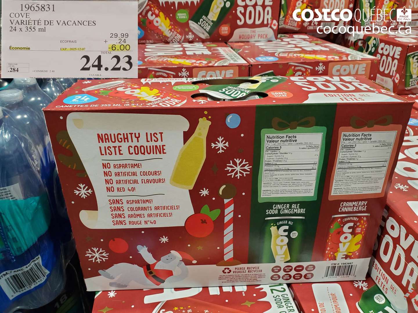 1965831 COVE VARIETE DE VACANCES 24 X 355ML ($6.00 INSTANT SAVINGS EXPIRES ON 2025-12-07) $24.23