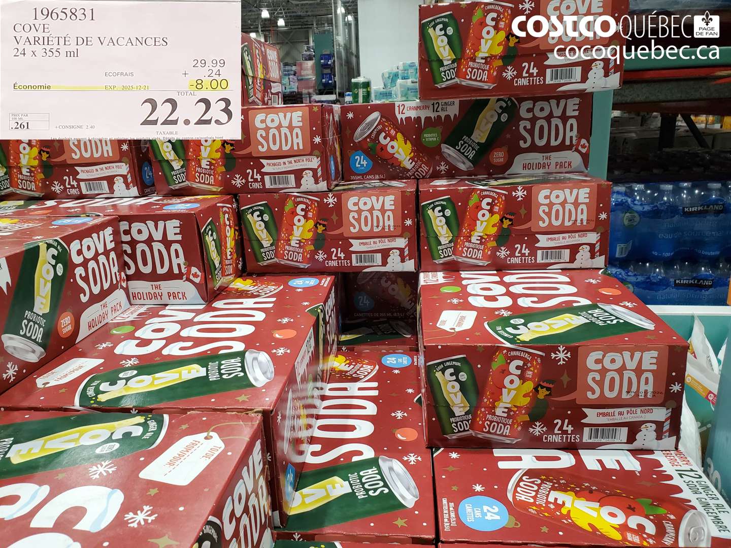1965831 COVE VARIÉTÉ DE VACANCES 24 x 355 ml ($8.00 INSTANT SAVINGS EXPIRES ON 2025-12-21) $22.23