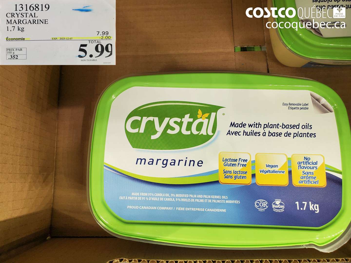 1316819 CRYSTAL MARGARINE  ($2.00 INSTANT SAVINGS EXPIRES ON 2025-12-07) $5.99