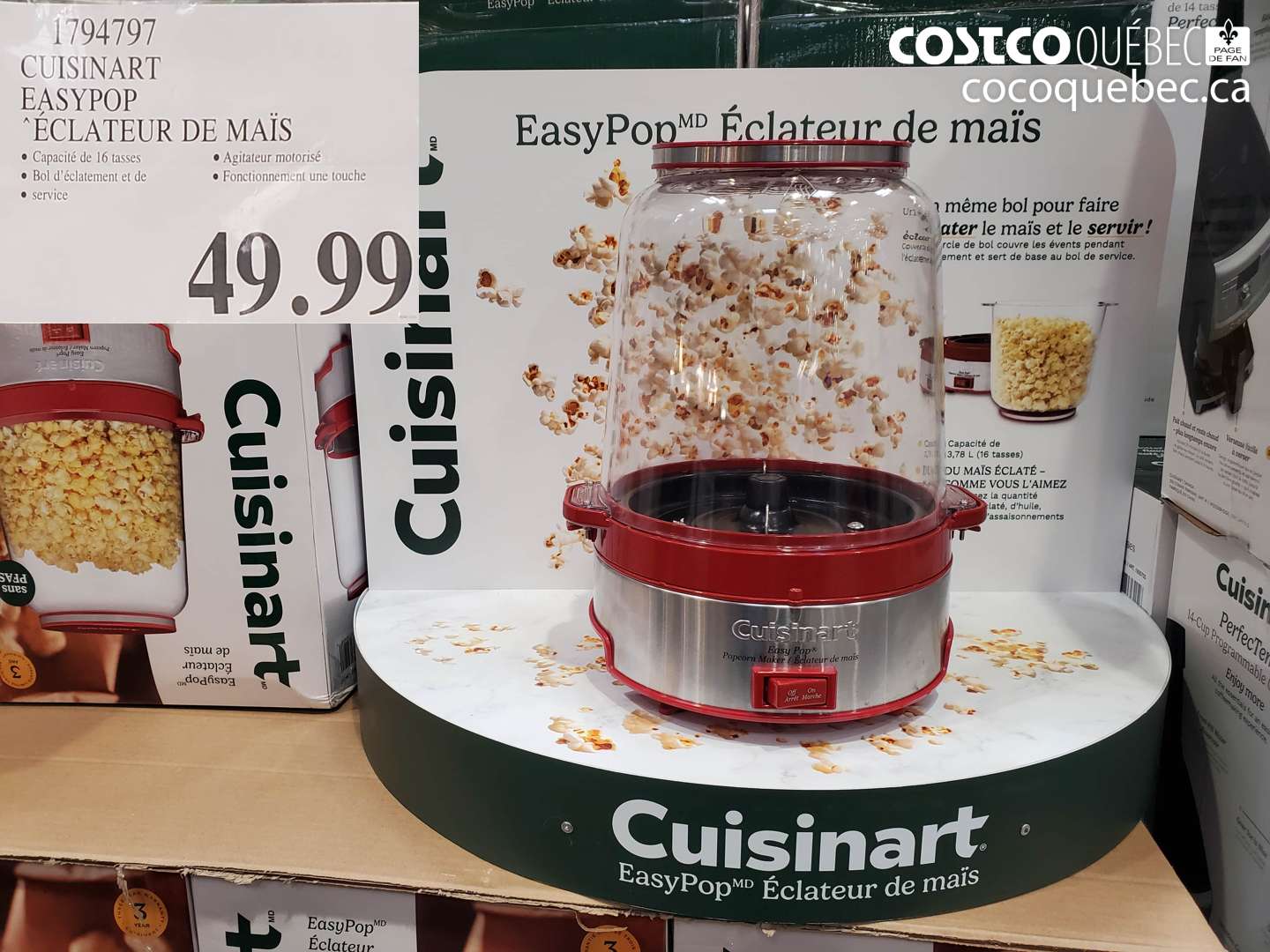 1794797 CUISINART EASYPOP ÉCLATEUR DE MAÏS $49.99