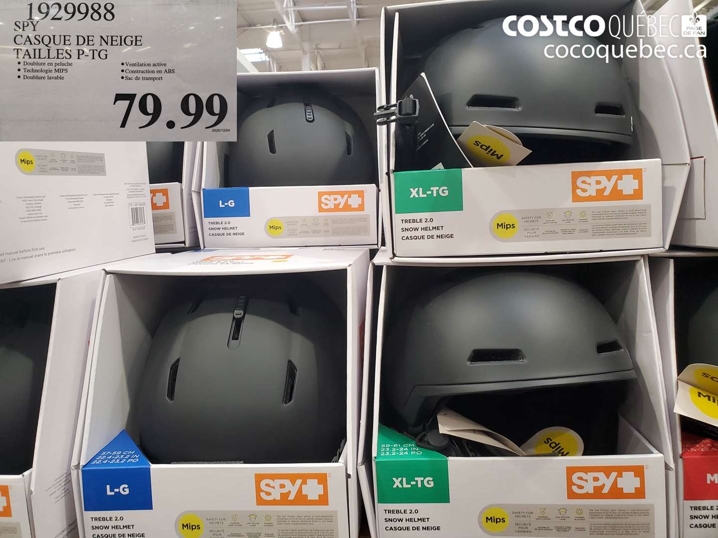 1929988 Casque de neige tailles P-TG $79.99