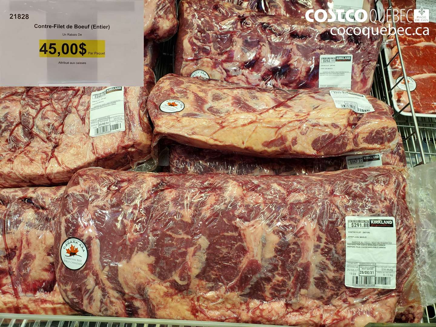 21828 Contre-Filet de Boeuf (Entier) ($45.00 INSTANT SAVINGS) $0.0