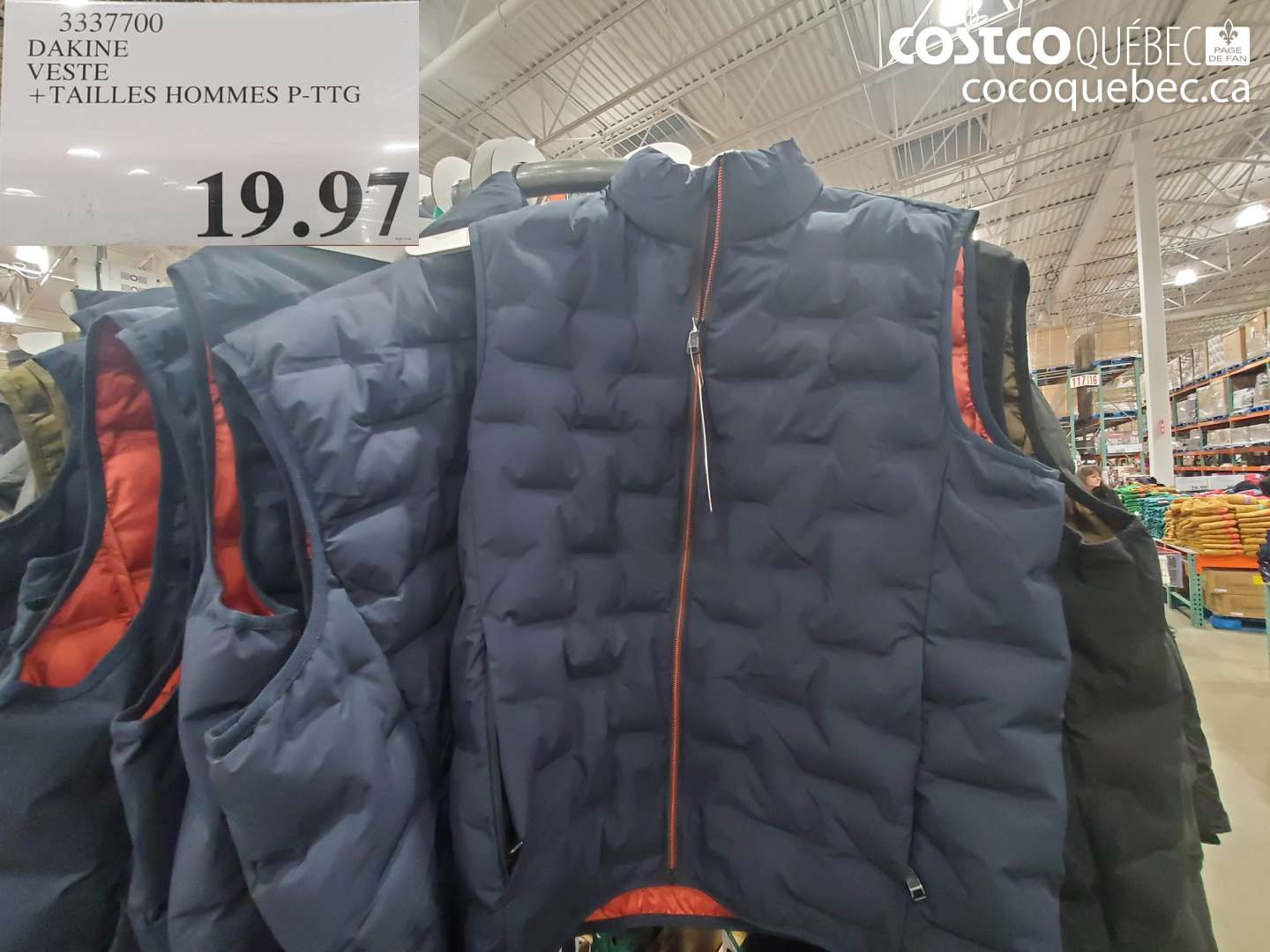 3337700 DAKINE VESTE +TAILLES HOMMES P-PTG $19.97