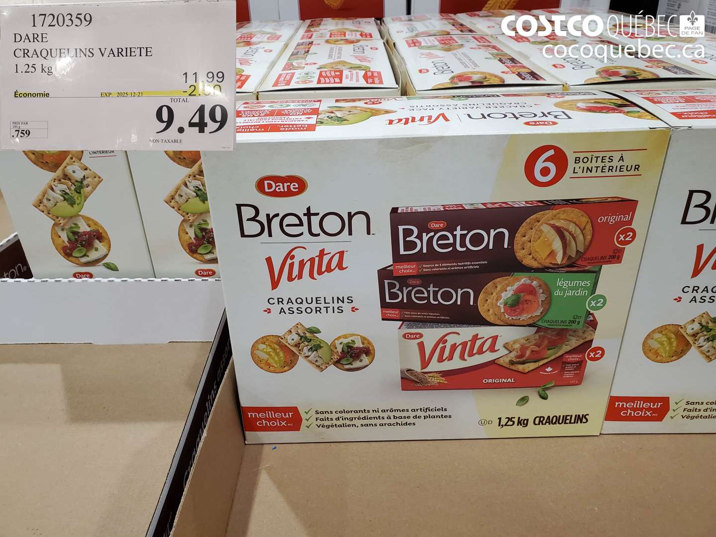 1720359 DARE CRAQUELINS VARIETE 1.25 kg ($2.50 INSTANT SAVINGS EXPIRES ON 2025-12-21) $9.49