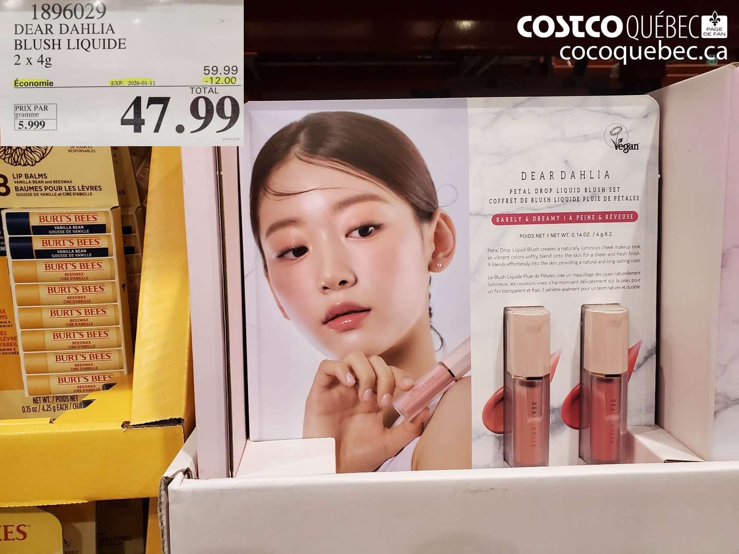 1896029 DEAR DAHLIA BLUSH LIQUIDE 2 x 4g ($12.00 INSTANT SAVINGS EXPIRES ON 2026-01-11) $47.99