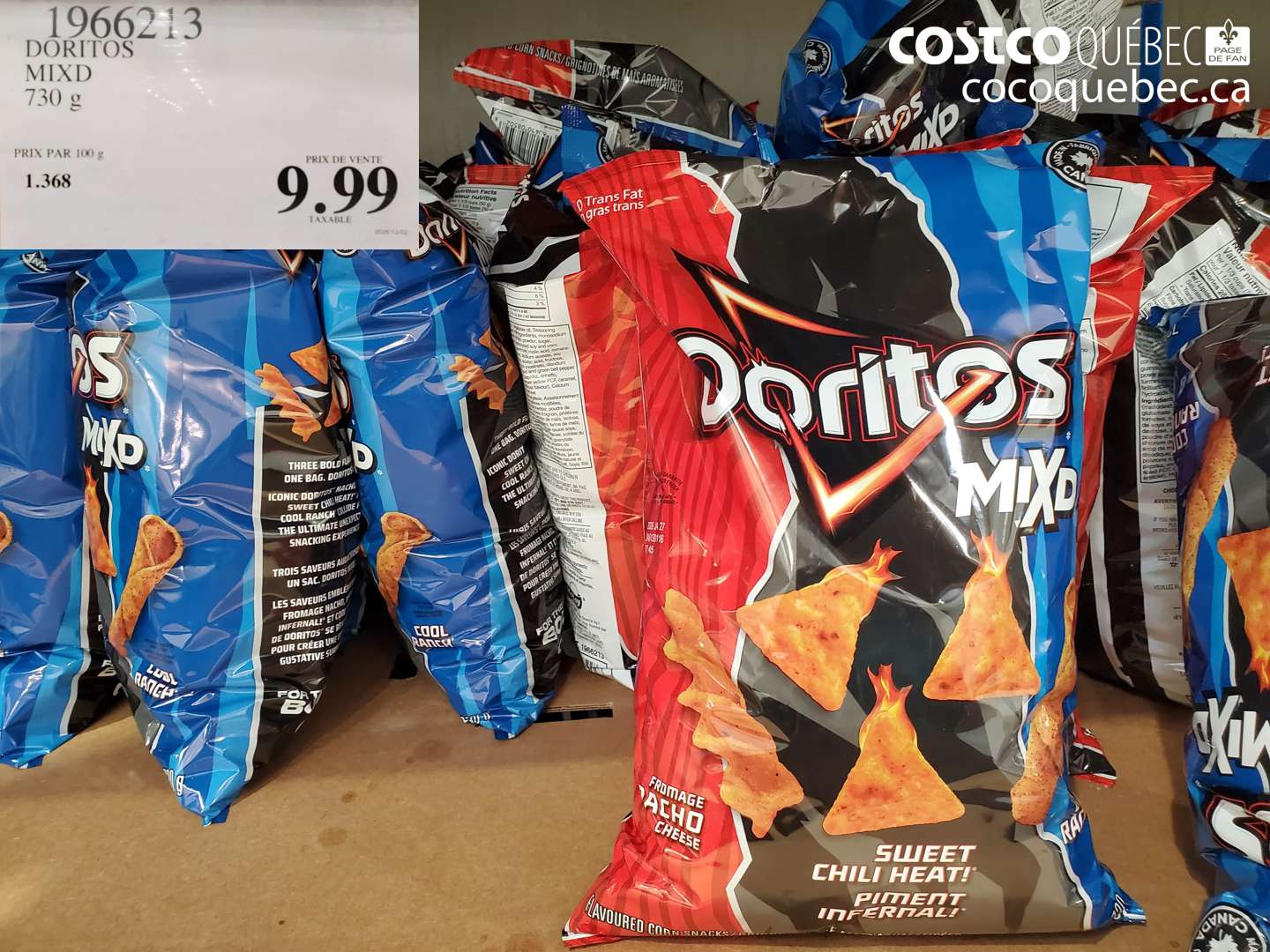 1966213 DORITOS MIXD 730 g $9.99