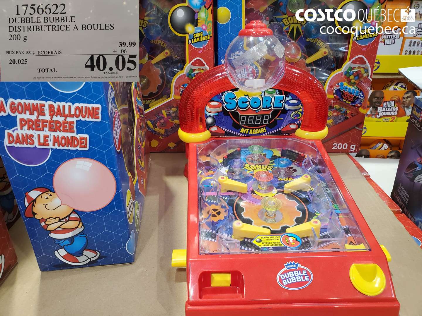 1756622 DUBBLE BUBBLE DISTRIBUTRICE A BOULES 200 g $40.05