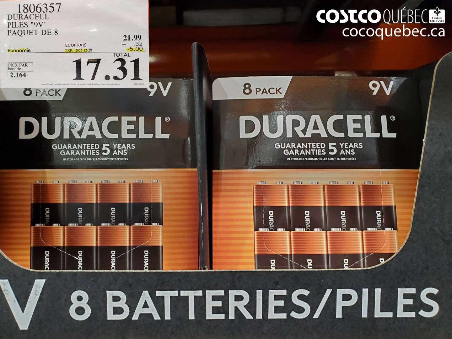 1806357 DURACELL PILES 
