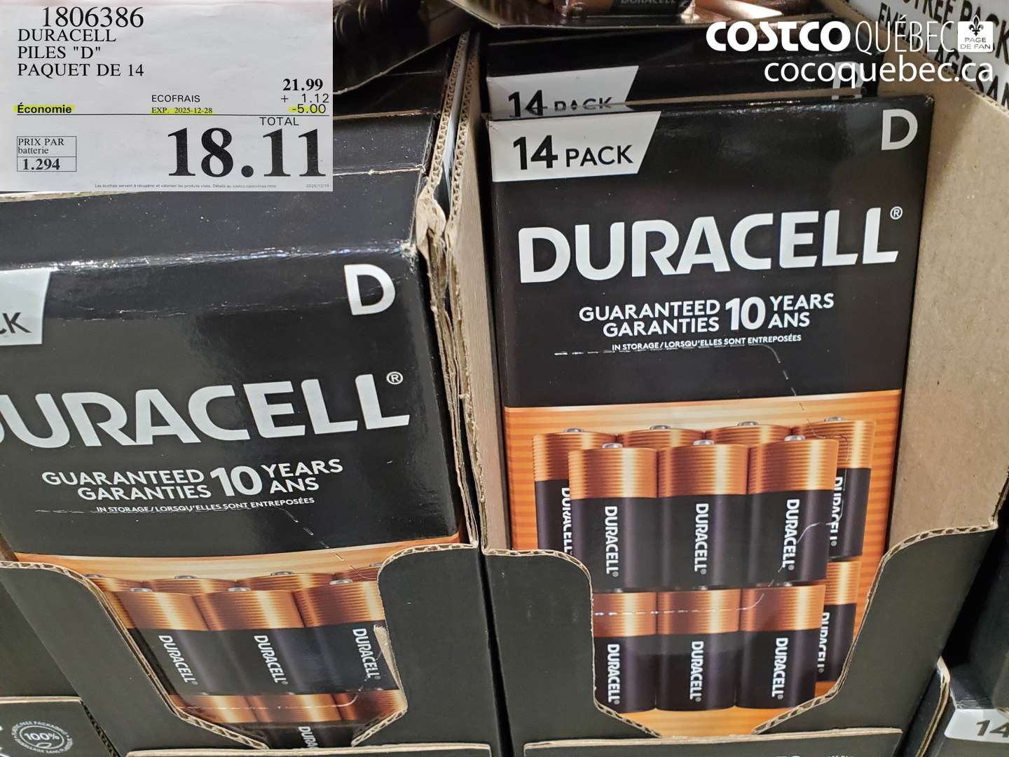 1806386 DURACELL PILES 