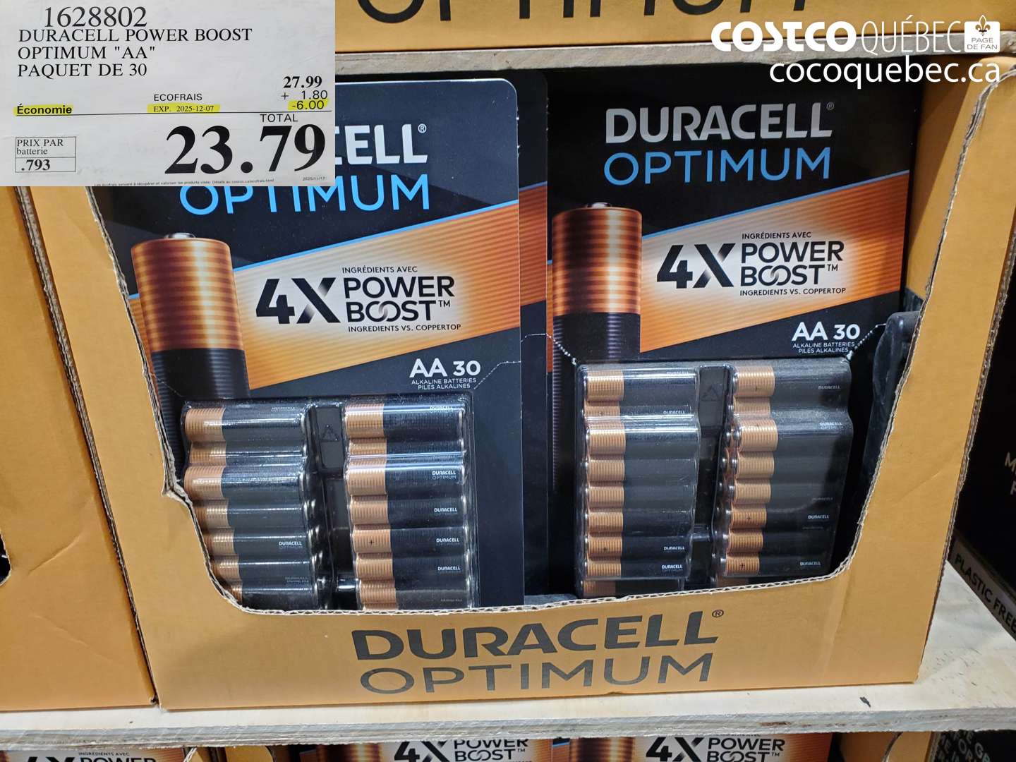 1628802 DURACELL POWER BOOST OPTIMUM 