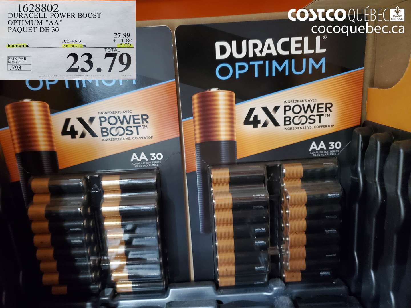 1628802 DURACELL POWER BOOST OPTIMUM 
