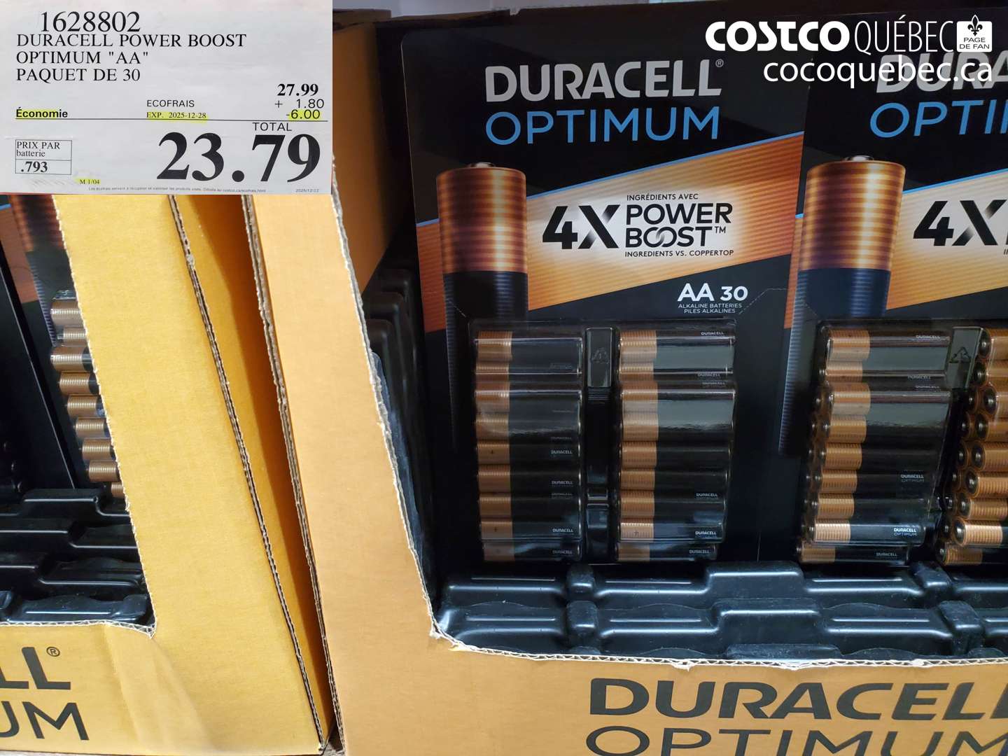 1628802 DURACELL POWER BOOST OPTIMUM \