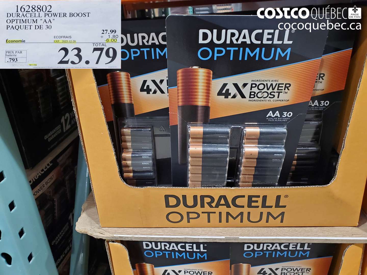 1628802 DURACELL POWER BOOST OPTIMUM \