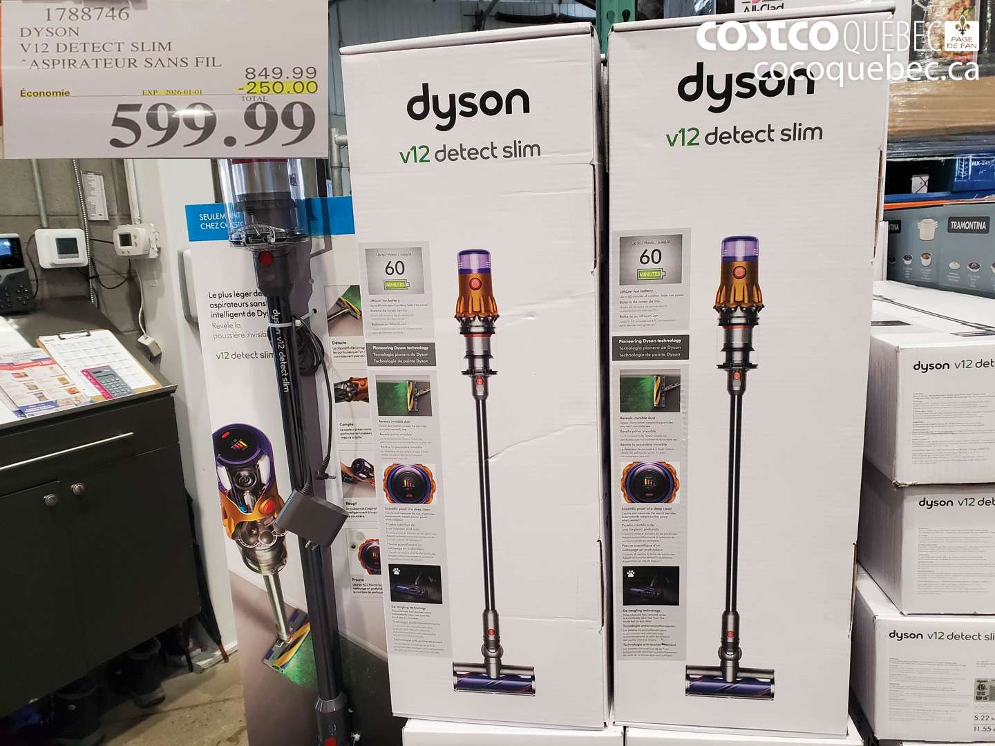 1788746 DYSON V12 DETECT SLIM ASPIRATEUR SANS FIL ($250.00 INSTANT SAVINGS EXPIRES ON 2026-01-01) $599.99