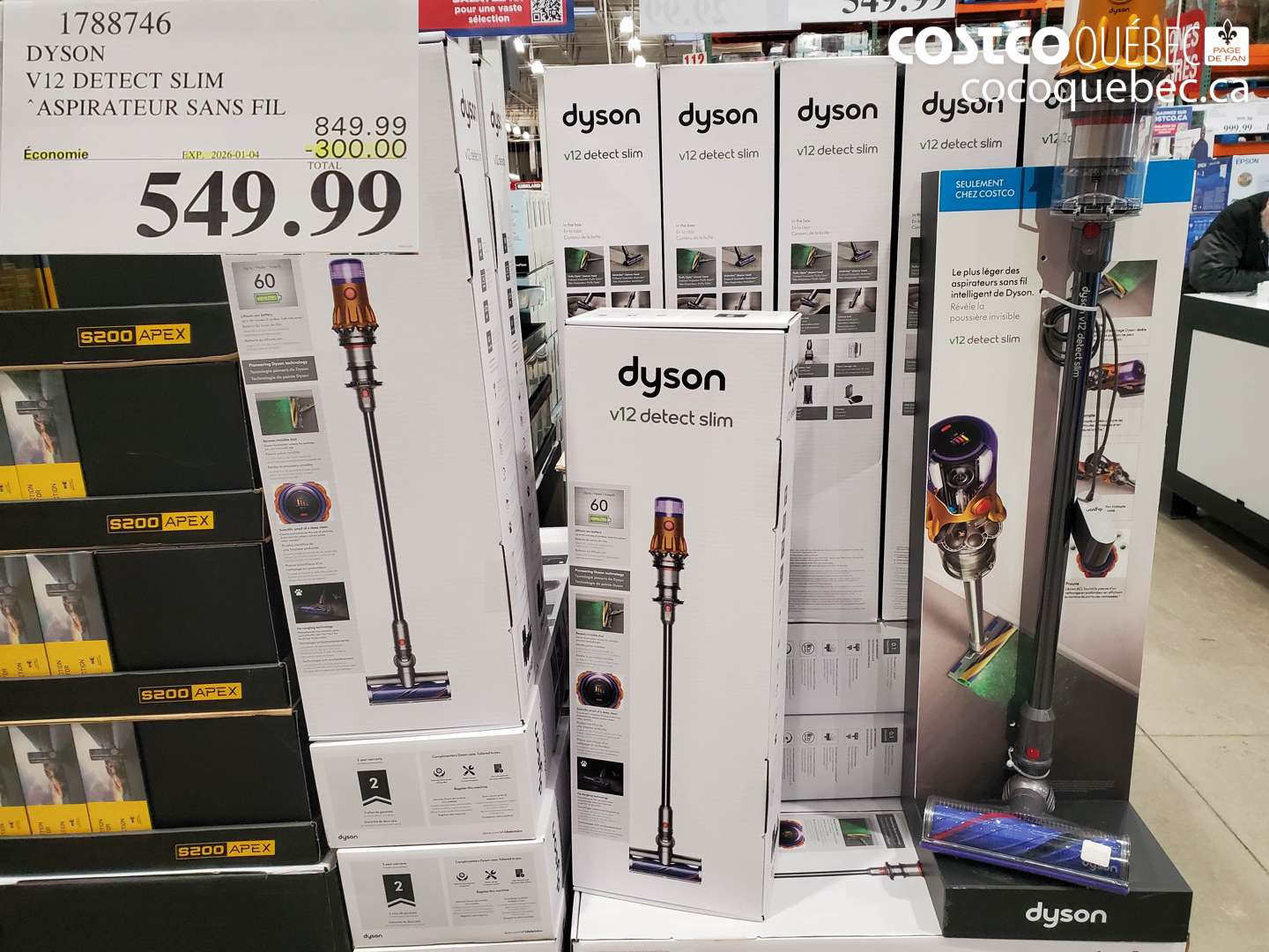 1788746 DYSON V12 DETECT SLIM ASPIRATEUR SANS FIL ($300.00 INSTANT SAVINGS EXPIRES ON 2026-01-04) $549.99