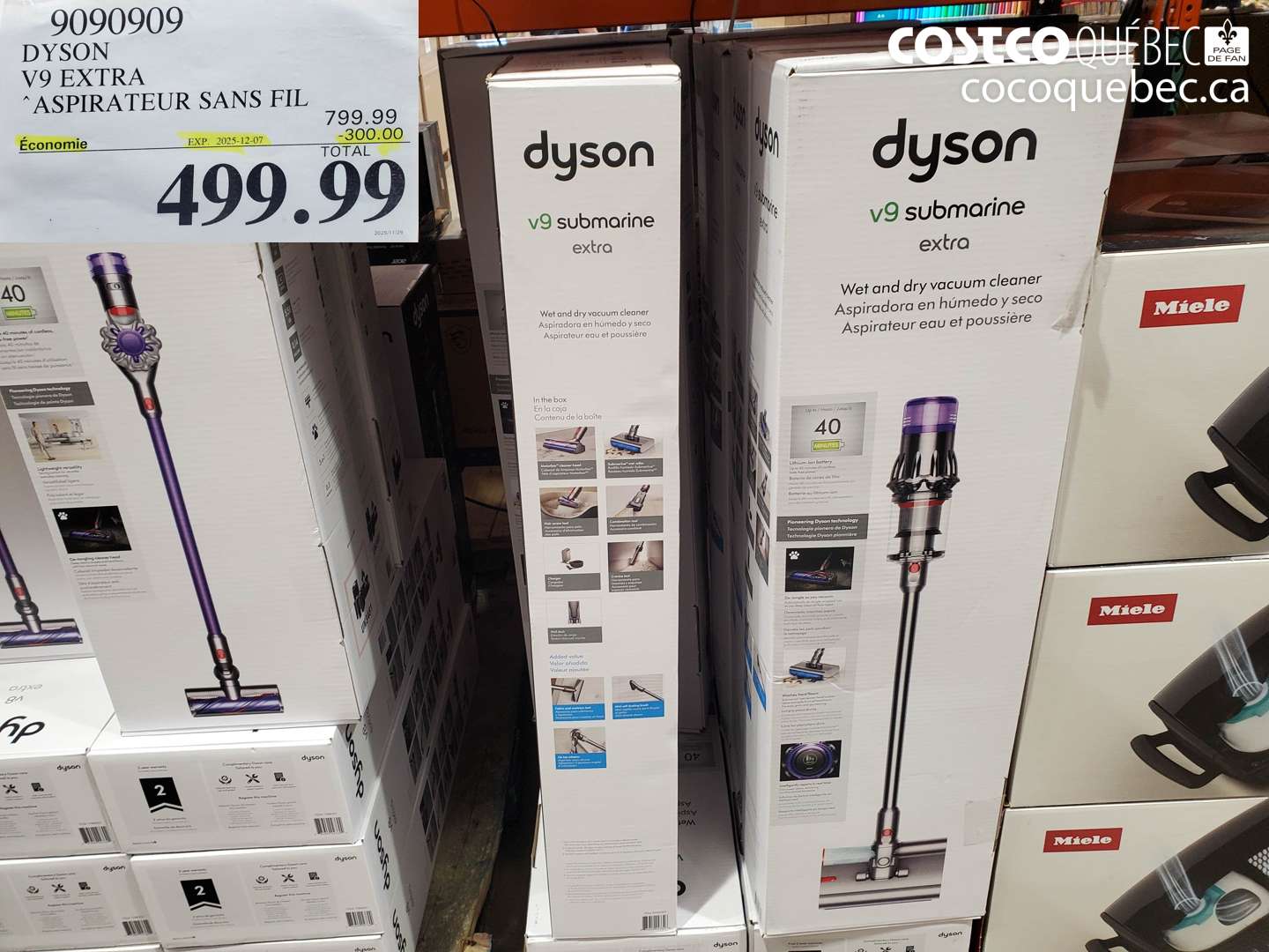 9090909 DYSON V9 EXTRA ASPIRATEUR SANS FIL ($300.00 INSTANT SAVINGS EXPIRES ON 2025-12-07) $499.99