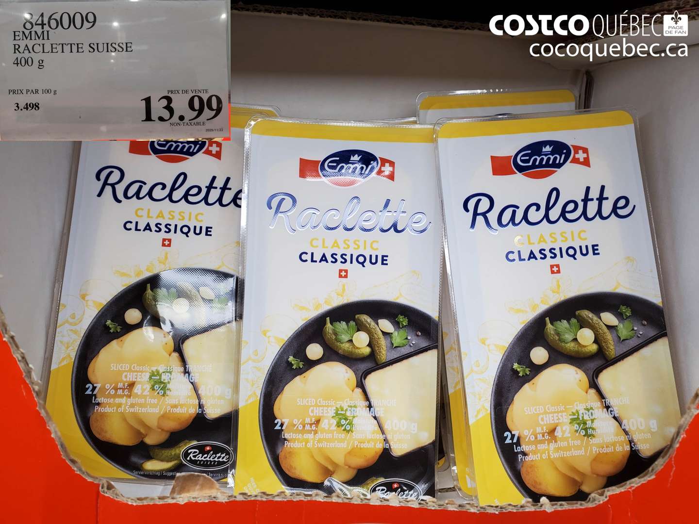 846009 EMMI RACLETTE SUISSE 400 g $13.99