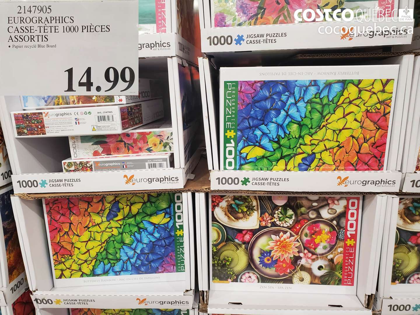 2147905 EUROGRAPHICS CASSE-TETE 1000 PIECES ASSORTIS $14.99