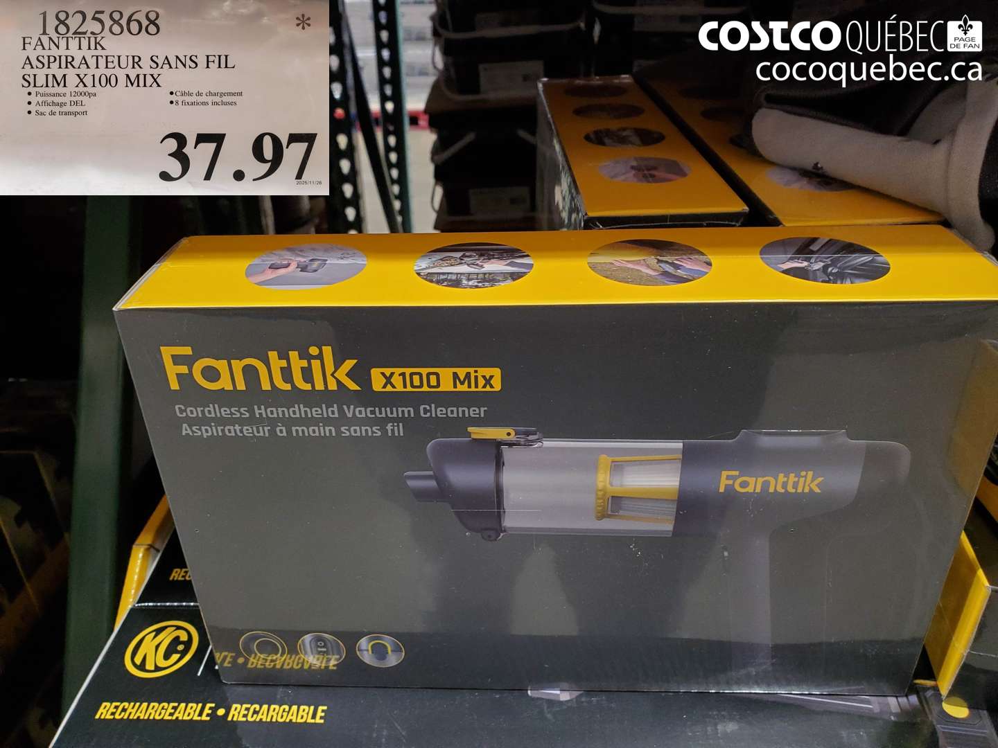 1825868 FANTTIK ASPIRATEUR SANS FIL SLIM X100 MIX $37.97