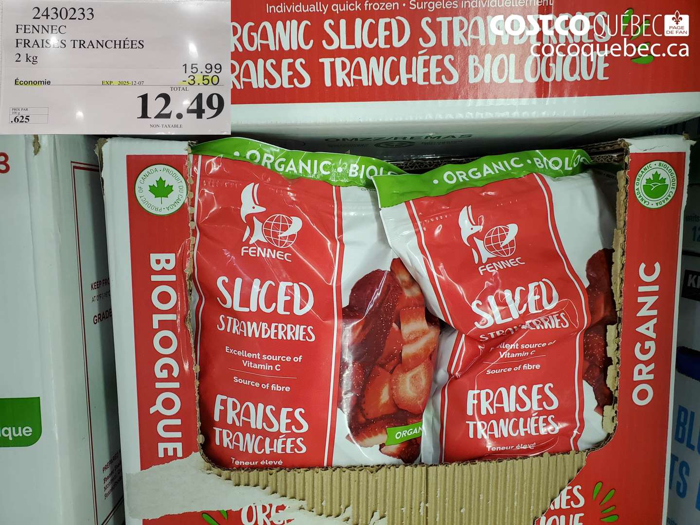 2430233 FENNEC FRAISES TRANCHEES  ($3.50 INSTANT SAVINGS EXPIRES ON 2025-12-07) $12.49