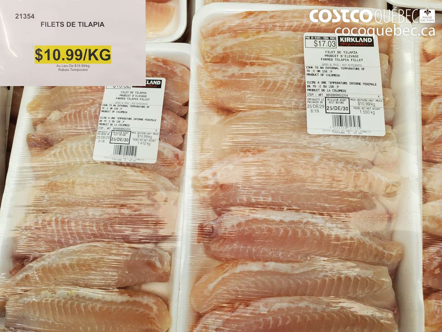 21354 FILETS DE TILAPIA ($9.00 INSTANT SAVINGS)