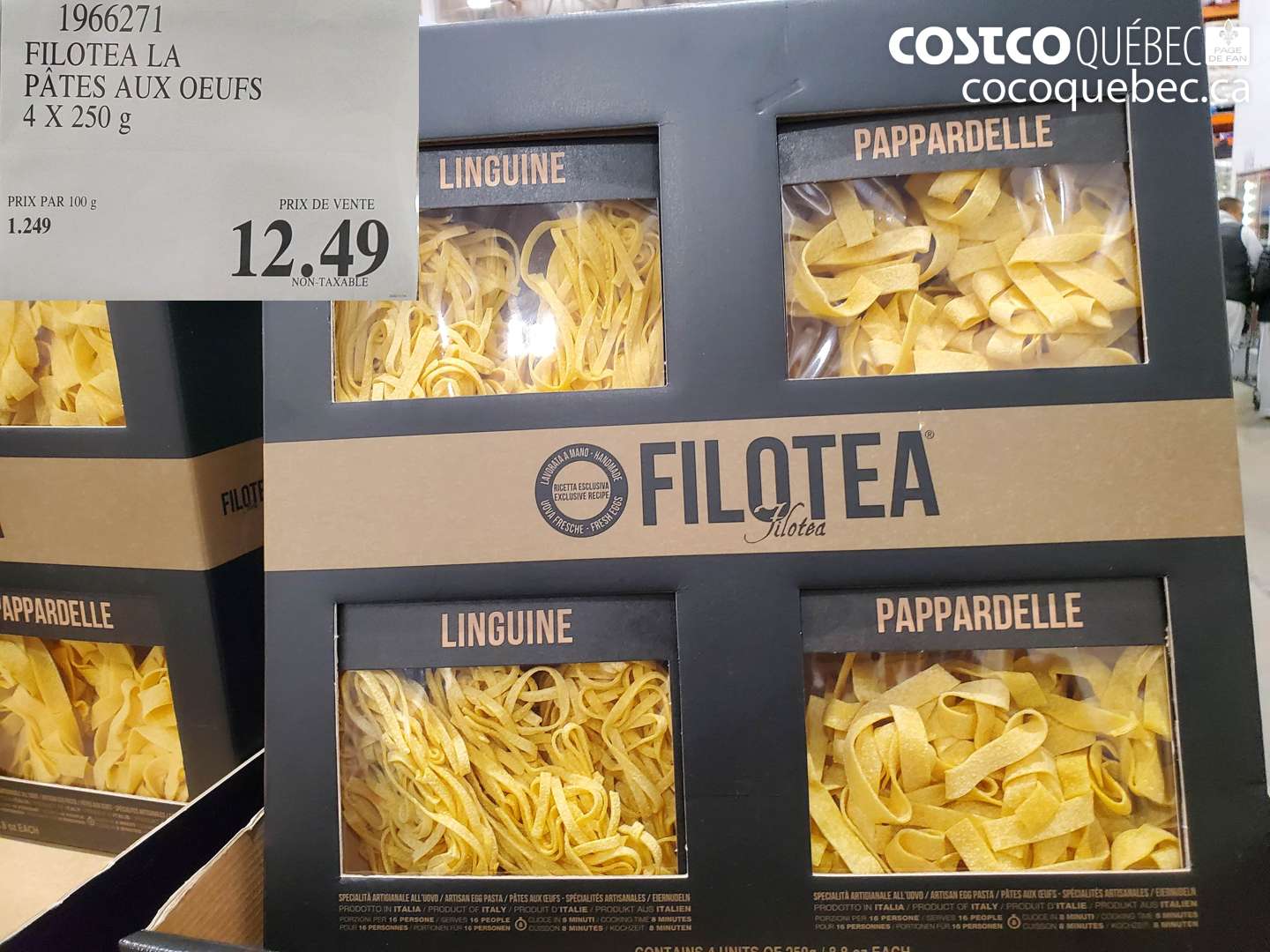 1966271 FILOTEA LA PÂTES AUX OEUFS 4 X 250 g $12.49