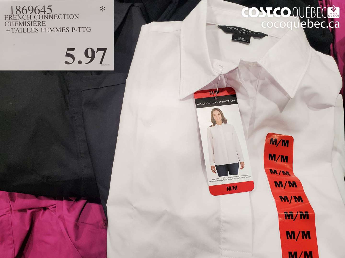 1869645 FRENCH CONNECTION CHEMISIERE +TAILLES FEMMES P-TTG  $5.97