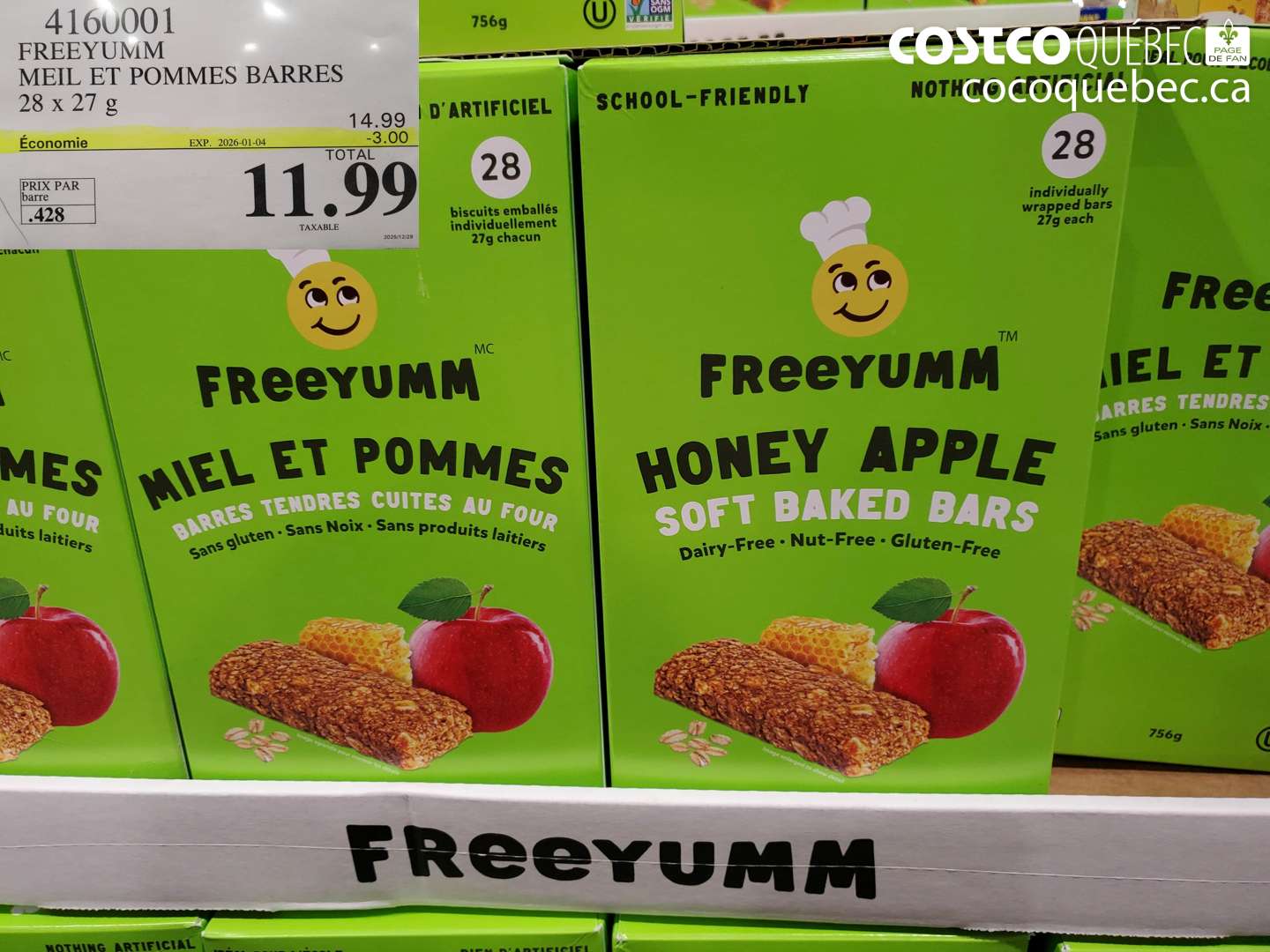 416001 FREYUMM MEIL ET POMMES BARRES ($3.00 INSTANT SAVINGS EXPIRES ON 2026-01-04) $11.99