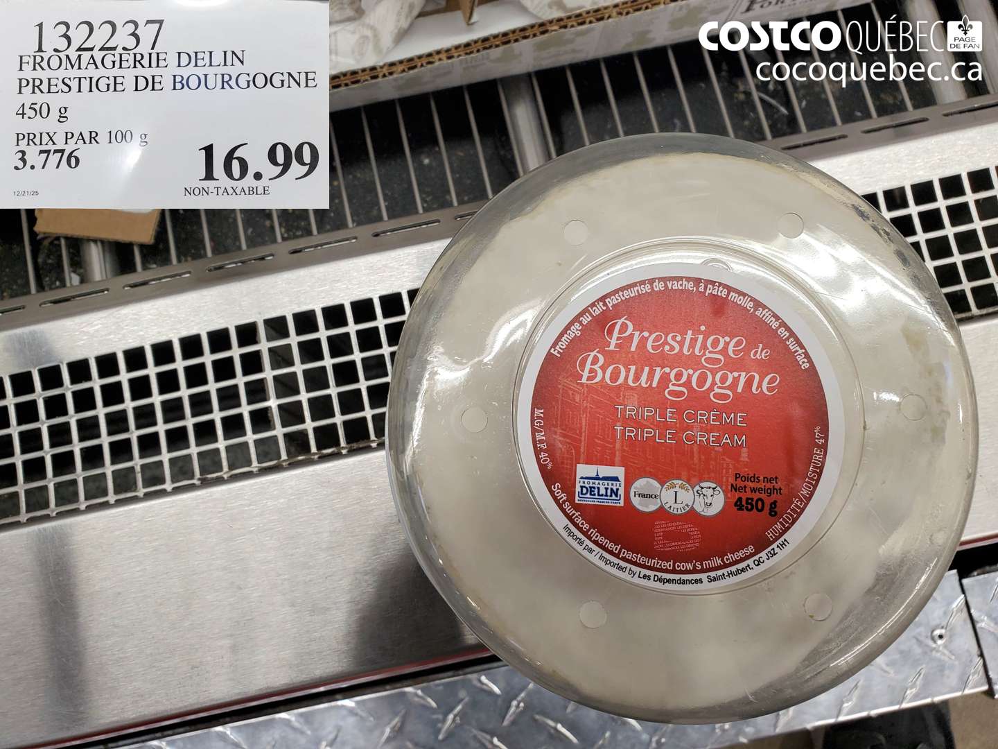 132237 FROMAGERIE DELIN PRESTIGE DE BOURGOGNE $16.99
