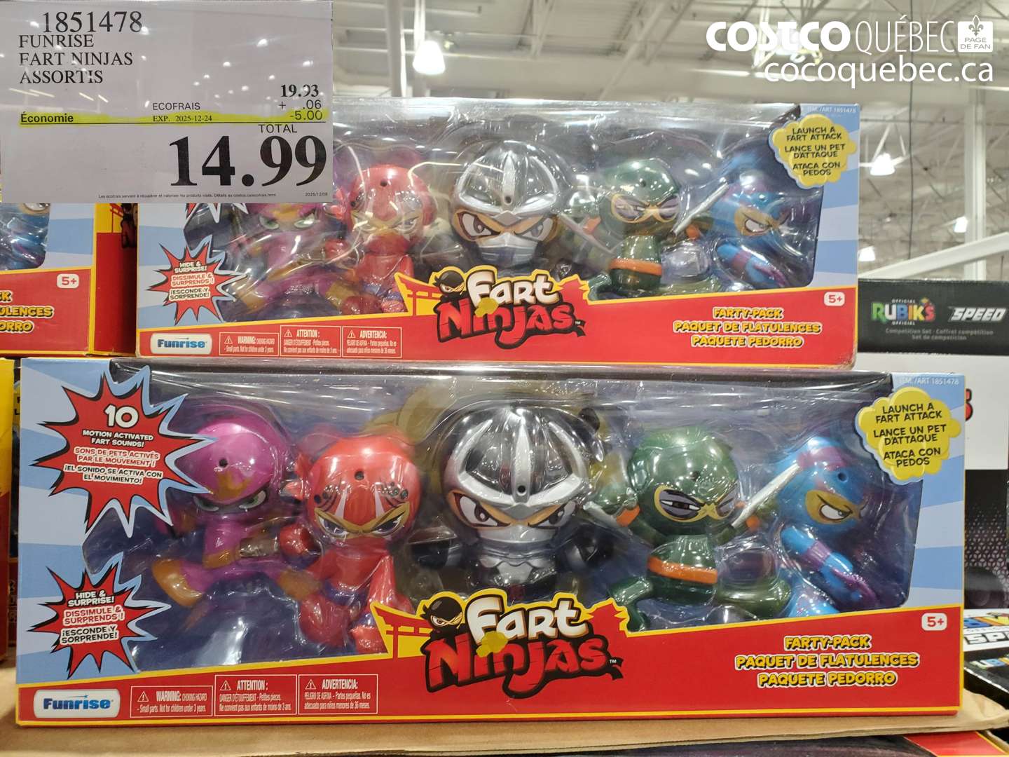 1851478 FUNRISE FART NINJAS ASSORTIS (EXPIRES ON 2025-12-24) $14.99