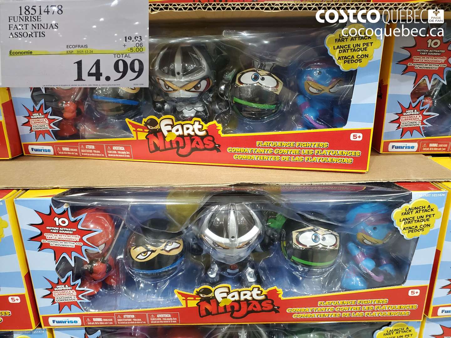 1851478 FUNRISE FART NINJAS ASSORTIS ($5.00 INSTANT SAVINGS EXPIRES ON 2025-12-24) $14.99