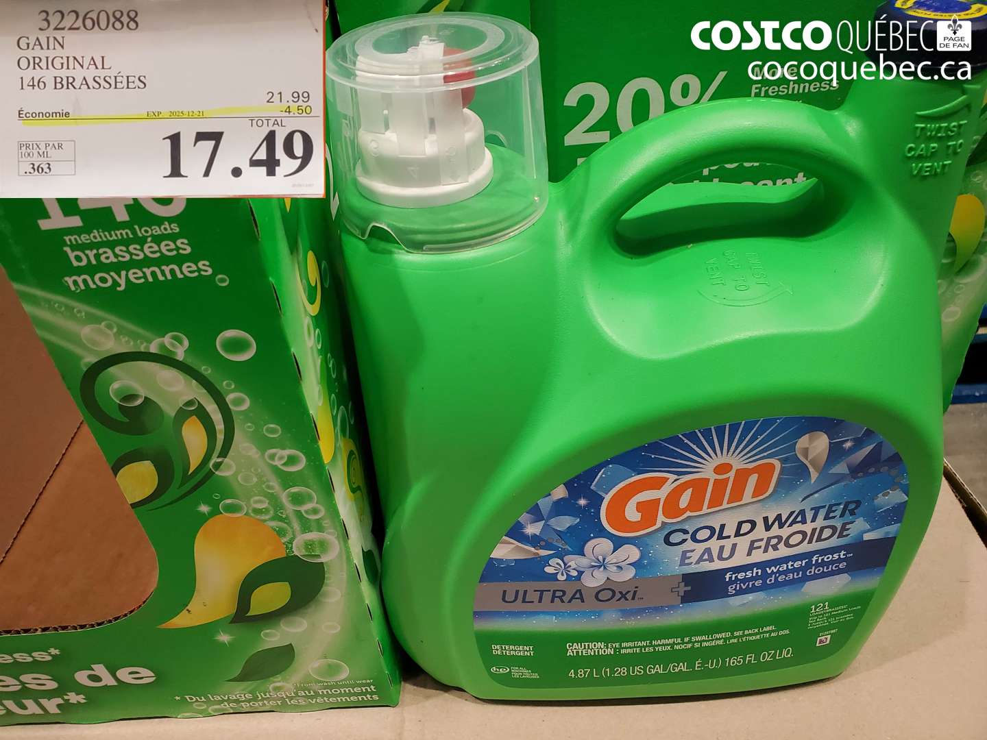 3226088 GAIN ORIGINAL 146 BRASSÉES (EXPIRES ON 2025-12-21) $17.49