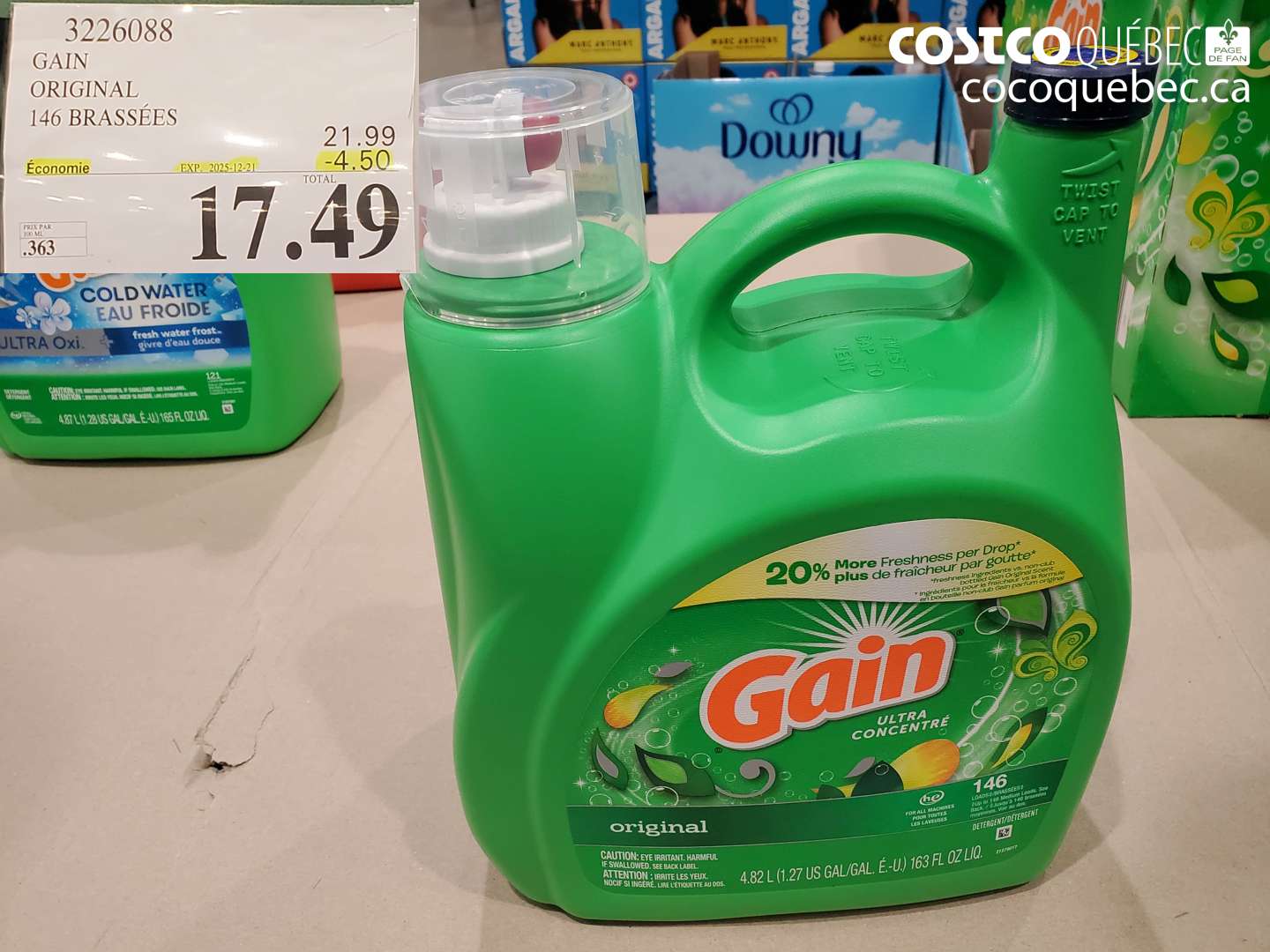 3226088 GAIN ORIGINAL 146 BRASSÉES ($4.50 INSTANT SAVINGS EXPIRES ON 2025-12-21) $17.49