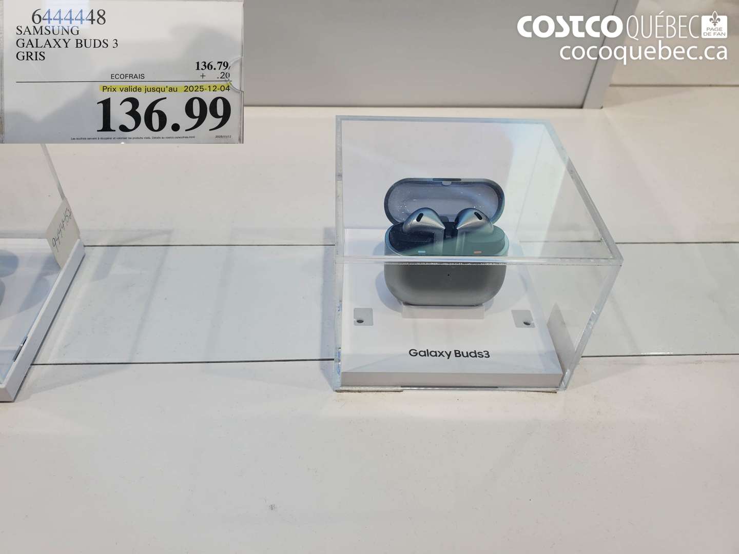 6444448 GALAXY BUDS 3 GRIS  ($70.00 INSTANT SAVINGS EXPIRES ON 2025-09-28) $124.99