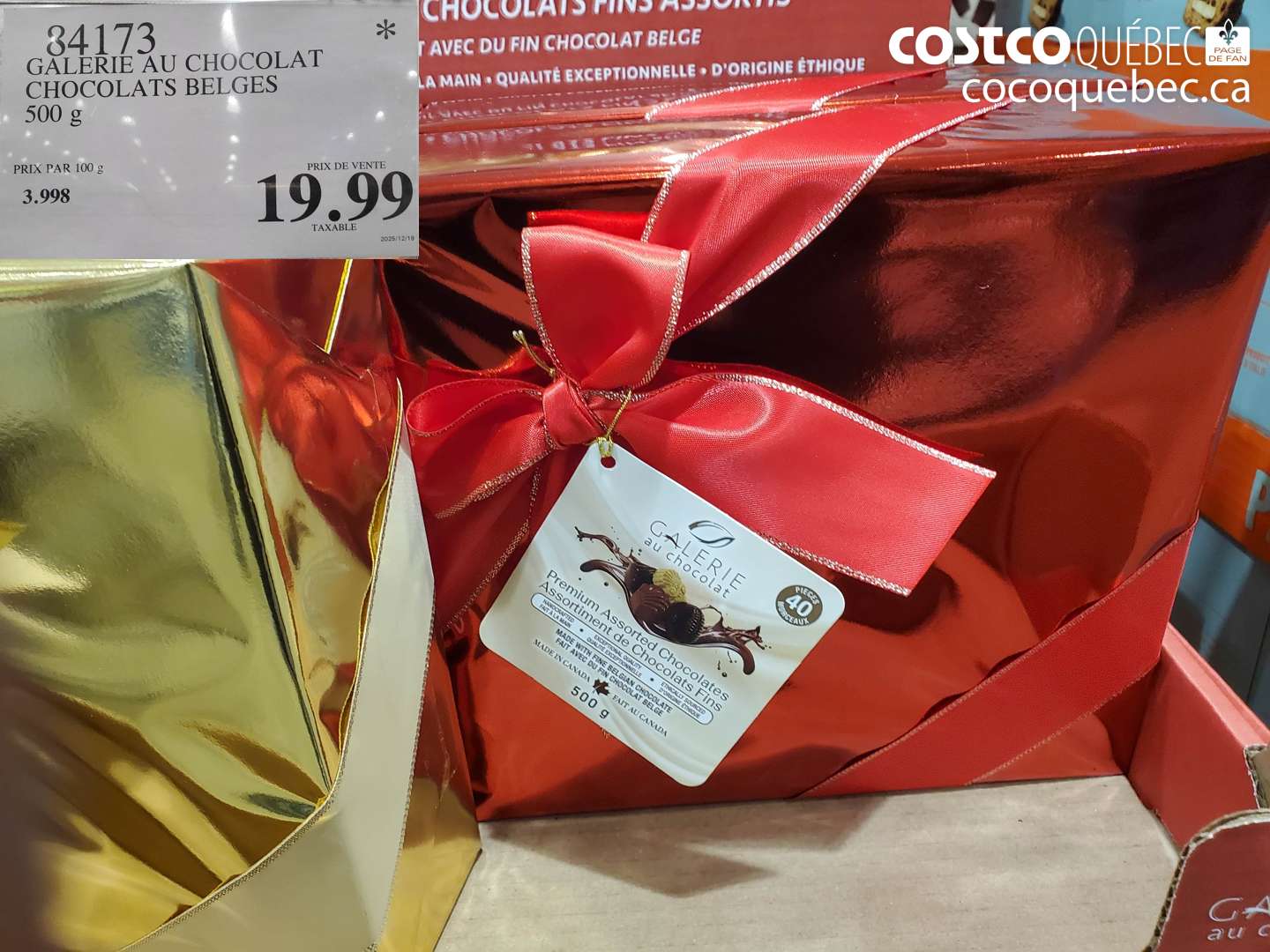 84173 GALERIE AU CHOCOLAT CHOCOLATS BELGES 500 g $19.99