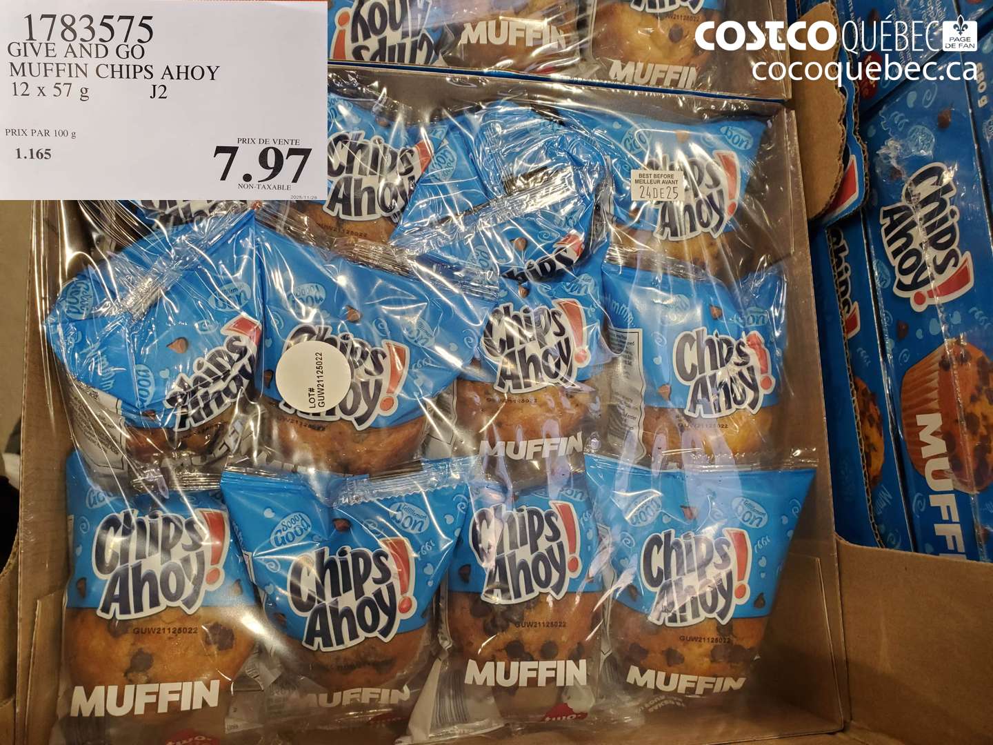 1783575 GIVE AND GO MUFFIN CHIPS AHOY $7.97