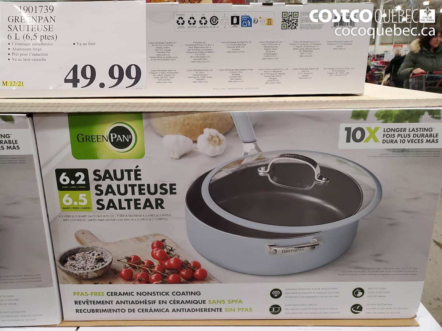 1901739 GREENPAN SAUTEUSE 6 L (6,5 pts) $49.99
