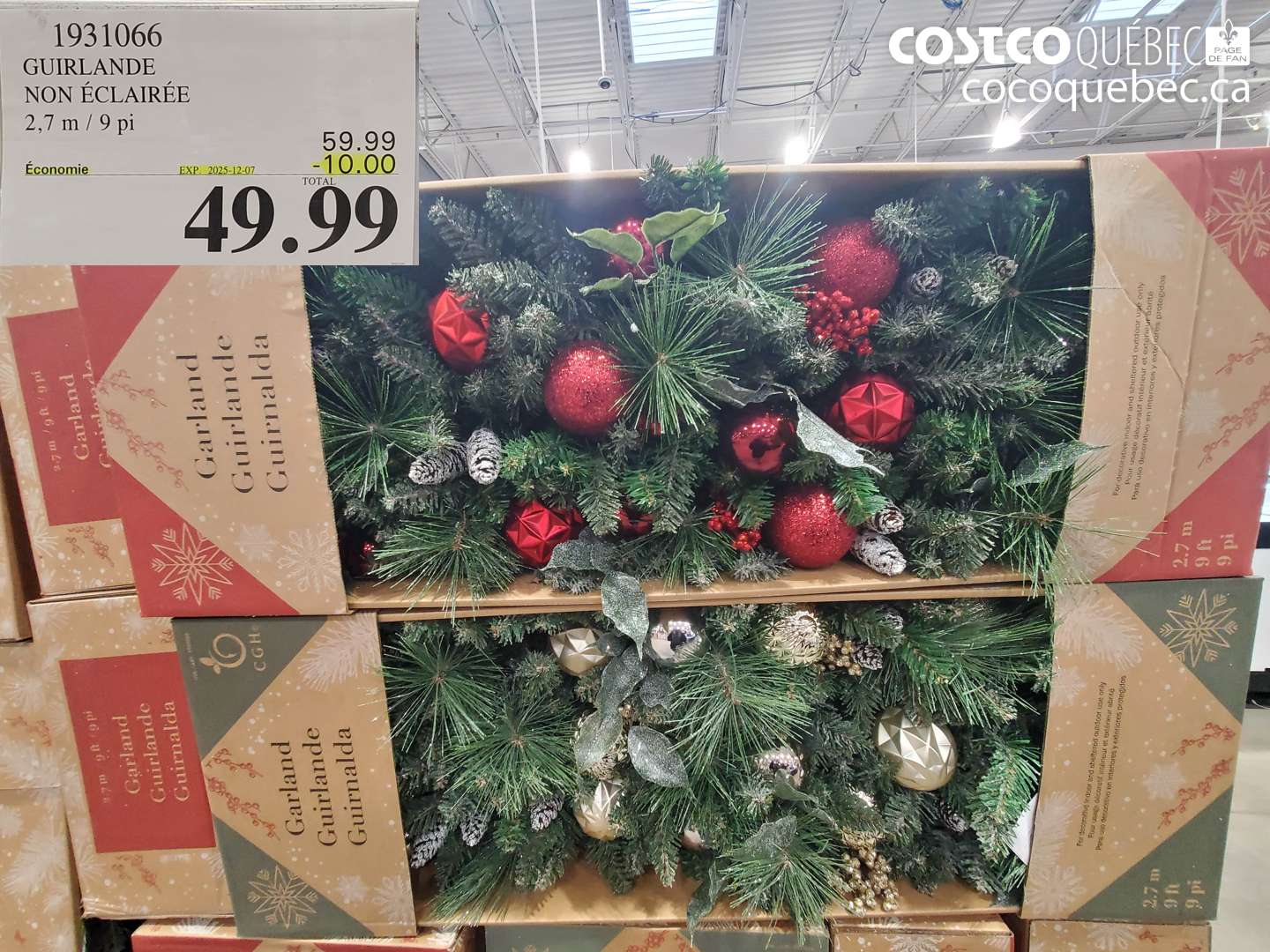 1931066 GUIRLANDE NON ECLAIREE 2,7 m/ 9 pi  ($10.00 INSTANT SAVINGS EXPIRES ON 2025-12-07) $49.99