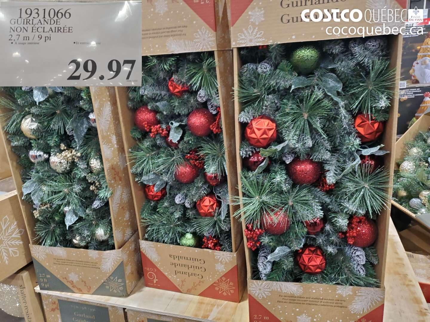 1931066 GUIRLANDE NON ÉCLAIRÉE 2,7 m / 9 pi $29.97