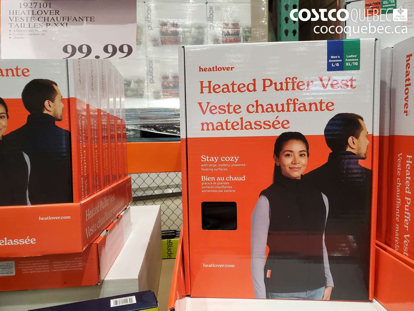 1927101 HEATLOVER VESTE CHAUFFANTE TAILLES P-XXL $99.99